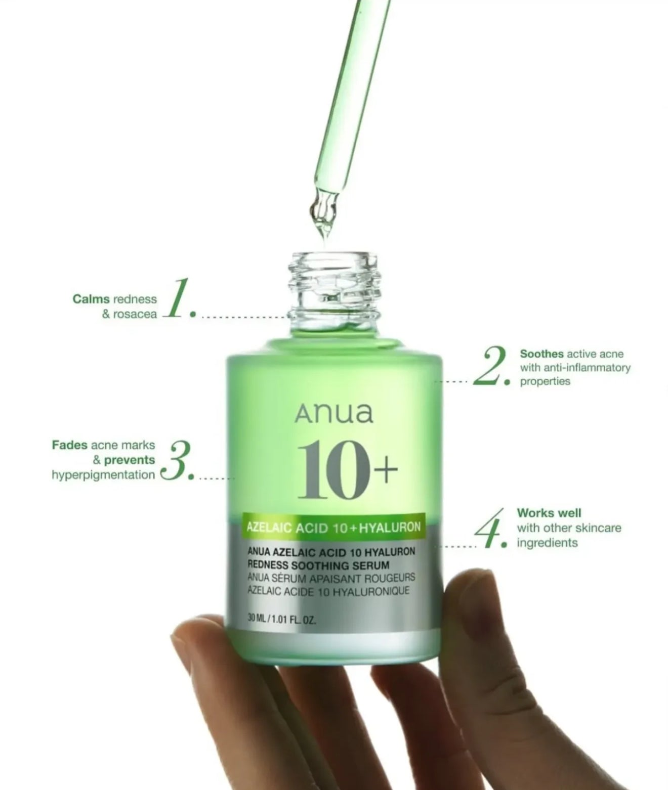 Anua - Azelaic Acid 10 Hyaluron Redness
Soothing Serum